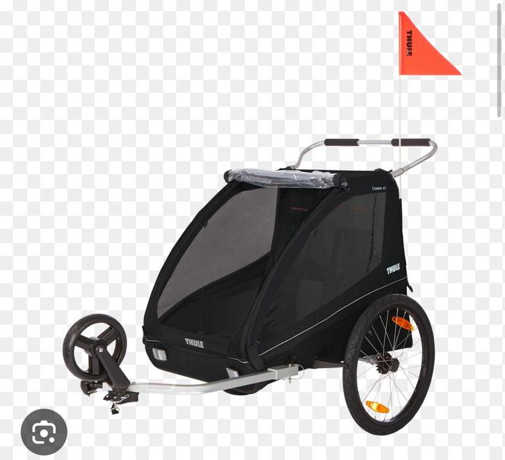 Thule coaster xt, Fietsen en Brommers, Fietsaccessoires | Aanhangwagens en Karren, Nieuw, Kinderkar, 40 tot 60 kg, Opvouwbaar