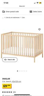 Lit bebe ikea bois avec matelas, Enfants & Bébés, Matelas, 70 à 85 cm, Enlèvement, Utilisé