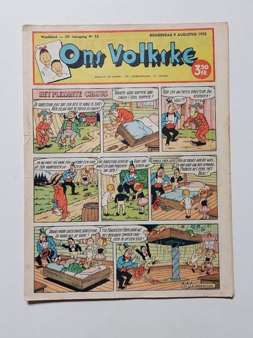 Vandersteen Prinske Plezante Cirkus - Ons Volkske 09/08/1956, Collections, Personnages de BD, Utilisé, Livre ou Jeu, Autres personnages