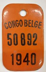 Zeldzaam fietsplaatje uit Belgisch Congo 1940, Verzamelen, Ophalen of Verzenden, Zo goed als nieuw