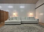 ZGAN Minotti Hamilton Hoekbank Wit Leer, Bankstel Bank Sofa Hoekbank Design bank, 100 tot 125 cm, Hoekbank, Leer