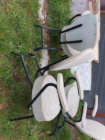 Lot van 3 Vintage retro lounge stoelen 1950s 1960s  beschikbaar voor biedingen