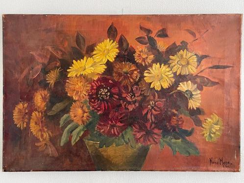 Nora Mees; bloemstilleven 1941, Antiek en Kunst, Kunst | Schilderijen | Klassiek, Ophalen of Verzenden