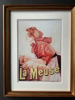 La Meuse vintage prent in kader, Antiek en Kunst, Ophalen of Verzenden