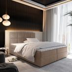 OP=OP Opberg Boxspring Levi 200x220 Beige met Pocketvering, Envoi, Beige, 220 cm, Autres dimensions
