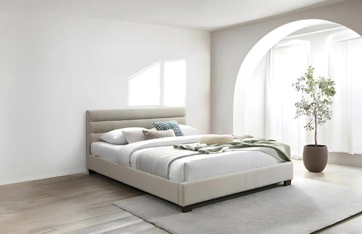 Bed 180×200 + matras – 1 jaar oud – beschikbaar 'jan 26, Huis en Inrichting, Slaapkamer | Bedden, Zo goed als nieuw, Tweepersoons