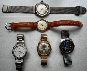 Montre automatique et mécanique lot de 5 montres beschikbaar voor biedingen