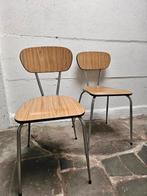 2 bruine Formica stoelen, Huis en Inrichting, Ophalen, Gebruikt
