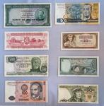 8 Verschillende bank biljetten, Postzegels en Munten, Ophalen of Verzenden, Setje