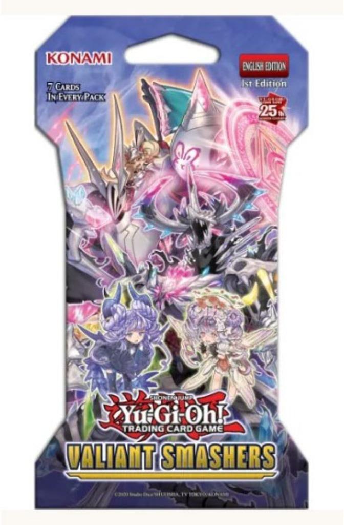 Yu-Gi-Oh! - Valiant Smahers Sleeved Booster Pack (1 Edition), Hobby en Vrije tijd, Verzamelkaartspellen | Yu-gi-Oh!, Nieuw, Booster