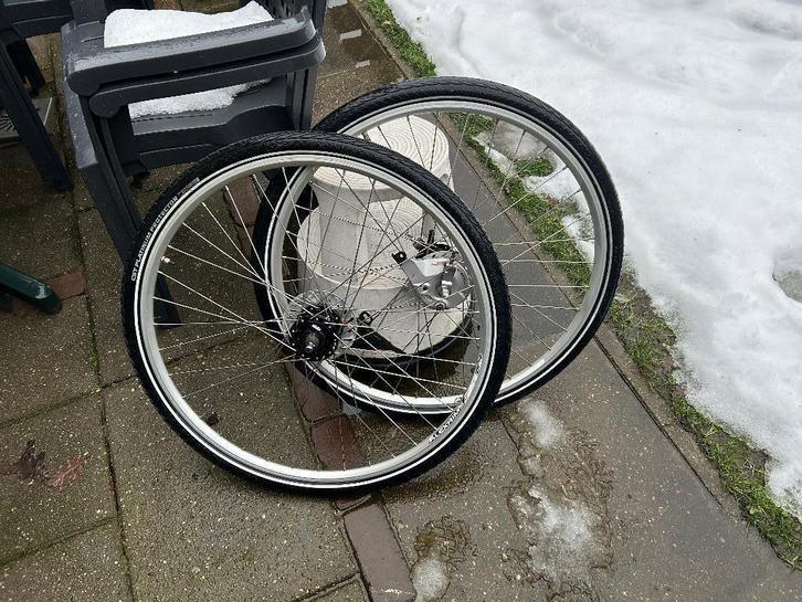 Set Wielen 28 inch achterwiel 7 NEXUS versne. rollerbrake, Fietsen en Brommers, Fietsonderdelen, Zo goed als nieuw, Algemeen, Wiel