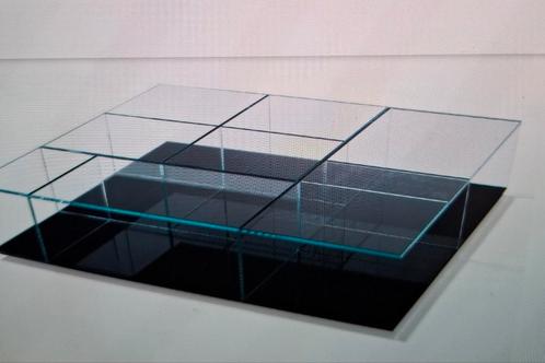 Glazen salontafel Cassina, Huis en Inrichting, Woonaccessoires | Memoborden, Gebruikt, Ophalen