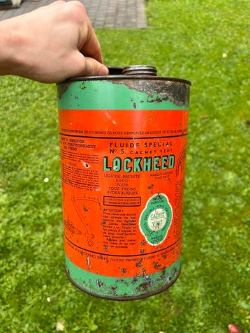 Bidon d’huile Lockheed Olieblik olie blik oil can vintage 