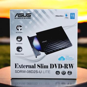 Asus External Slim DVD-RW SDRW-08D2S-U Lite, Enlèvement ou Envoi, Externe, Dvd, Comme neuf
