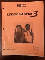 DATA EAST LETHAL WEAPON 3  MANUAL  + FLYER, Verzamelen, Automaten | Flipperkasten, Ophalen of Verzenden, Data East, Zo goed als nieuw