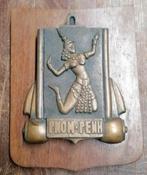 Rare plaque bronze pnom-penh Indochine CEFEO, Envoi