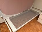 Bed - eenpersoonsbed 90x200cm - wit ijze, Ophalen, Gebruikt, Wit
