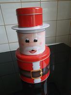 Voorraaddoos/kado doos kerstman in blik, Huis en Inrichting, Ophalen of Verzenden, Nieuw, Overige materialen, Pot, Bus of Blik