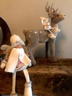 Kerst decoratie ree en engeltje, Ophalen of Verzenden