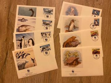 362 FDC’s + 91 reeksen postzegels postfris WWF. beschikbaar voor biedingen