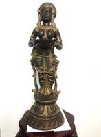 Erotieke brons sculptuur Godin Indisch Antiek Lakshmi😍💑😎, Antiek en Kunst, Kunst | Beelden en Houtsnijwerken, Ophalen of Verzenden