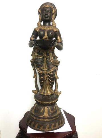 Erotieke brons sculptuur Godin Indisch Antiek Lakshmi😍💑😎