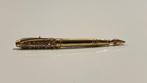 Goudkleurige broche (vorm: pen), Overige materialen, Nieuw, Ophalen of Verzenden, Goud