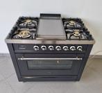 🍀 Poêle Boretti de luxe 90 cm anthracite + brûleur Frytop, Electroménager, Cuisinières, Comme neuf, 5 zones de cuisson ou plus