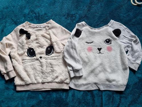 2 warme, zachte truitjes  met dierensnoetjes maat 92, Kinderen en Baby's, Kinderkleding | Maat 92, Gebruikt, Ophalen of Verzenden