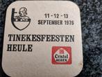 Bierviltjes Cristal Alken (Tinekesfeesten 1976), Verzamelen, Viltje(s), Overige merken, Ophalen of Verzenden, Zo goed als nieuw