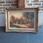 Oude kader met schilderij in zeer goede staat 56x77, Huis en Inrichting, Woonaccessoires | Lijsten, Ophalen