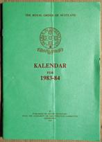 Freemason - The Royal Order of Scotland: Kalendar - 1983-84, Livres, Enlèvement ou Envoi, Editorial, Utilisé, Autres sujets/thèmes
