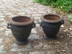 bloempotten in gietijzer, Tuin en Terras, Bloempotten, Ophalen, Gebruikt, Tuin, Rond