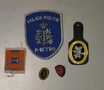 ex police metro lot politie gendarmerie patch badge breloque, Embleem of Badge, Overige soorten, Ophalen of Verzenden