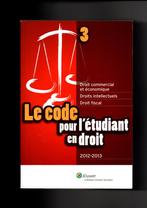 Le code pour l'étudiant en droit 3, Livres, Livres d'étude & Cours, Enlèvement, Utilisé, Enseignement supérieur