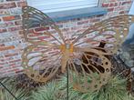 Papillons en acier corten 38 cm x 28 cm x 0,3 mm d'épaisseur, Jardin & Terrasse, Piques de jardin, Enlèvement