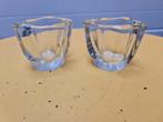 2 glazen potjes voor theelichtjes / kaarsenhouders, Ophalen of Verzenden