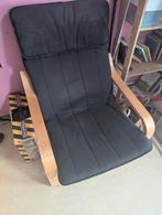 Ikea Poäng zwarte fauteuil, Huis en Inrichting, Ophalen, Gebruikt
