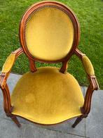 6 stoelen ( mahonie met goudgeel fluweel), Antiek en Kunst, Ophalen