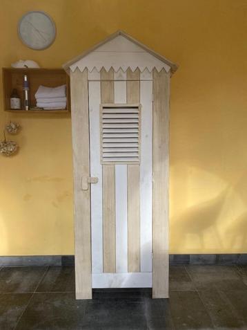 Vintage - Houten strandhuisje, Ophalen, Gebruikt, 50 tot 100 cm, 50 tot 75 cm