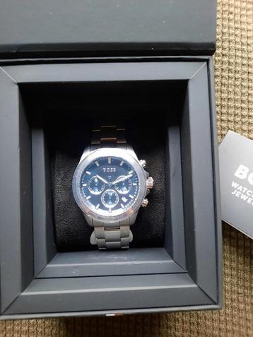 New - Hugo Boss - Boss Hero chrono heren horloge - zilver  beschikbaar voor biedingen