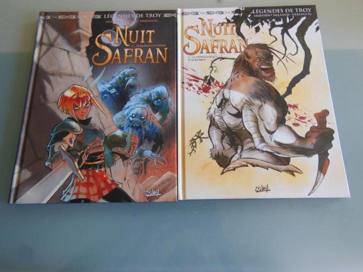 Lot BD Nuit Safran 1 à 2 Comme neuf Série complète, Boeken, Stripverhalen, Zo goed als nieuw, Ophalen of Verzenden
