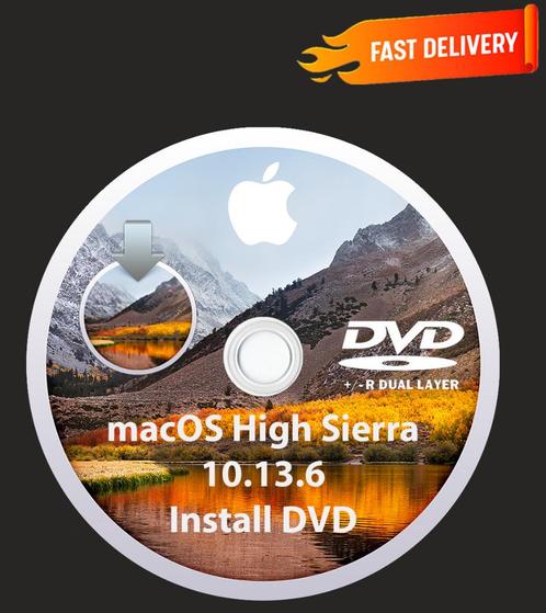 Installeer macOS High Sierra 10.13.6 via DVD zonder USB, OSX, Computers en Software, Besturingssoftware, MacOS, Verzenden