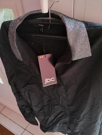 Zwarte blouse JBC Sora m. XS met zilveren kraag NIEUW beschikbaar voor biedingen