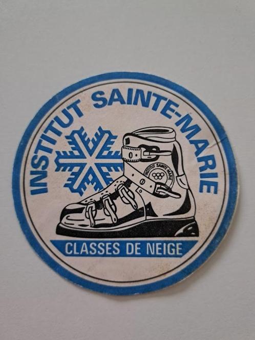 Autocollant vintage - Institut Sainte-Marie - Classes de Nei, Collections, Autocollants, Comme neuf, Société ou Association, Enlèvement ou Envoi