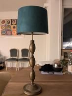 Twee vintage turkoois tafellampen, Huis en Inrichting, Lampen | Tafellampen, Ophalen, Zo goed als nieuw, Metaal