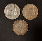 3 x 50 voor Prince Charles type Mercury, Ophalen of Verzenden, Zilver