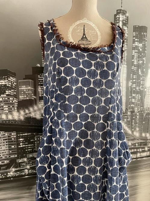 mooie zomer jurk kleed - merk Doria Salambo- 42/44, Kleding | Dames, Jurken, Zo goed als nieuw, Maat 42/44 (L), Blauw, Onder de knie