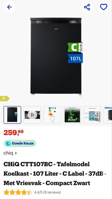 Tafelmodel frigo te koop, Enlèvement, Comme neuf