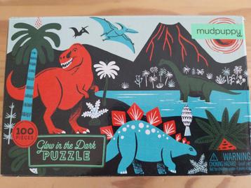 Glow in the dark DINO puzzel, Hobby en Vrije tijd, Ophalen of Verzenden, Minder dan 500 stukjes, Gebruikt, Legpuzzel